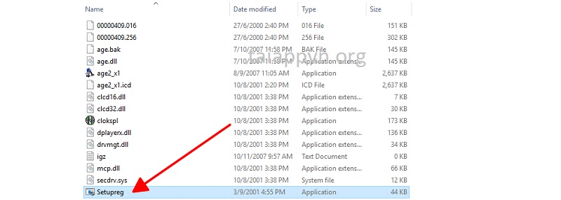 Chạy "age2_x1.exe" hoàn thành chơi game