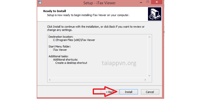 Nhấn nút Install, để bắt đầu quá trình cài đặt