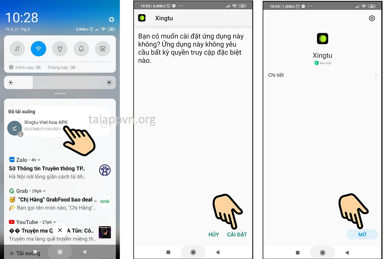 Hướng dẫn cài đặt Xingtu APK trên điện thoại Android