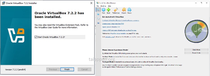 Chọn Finish xác nhận hoàn thành