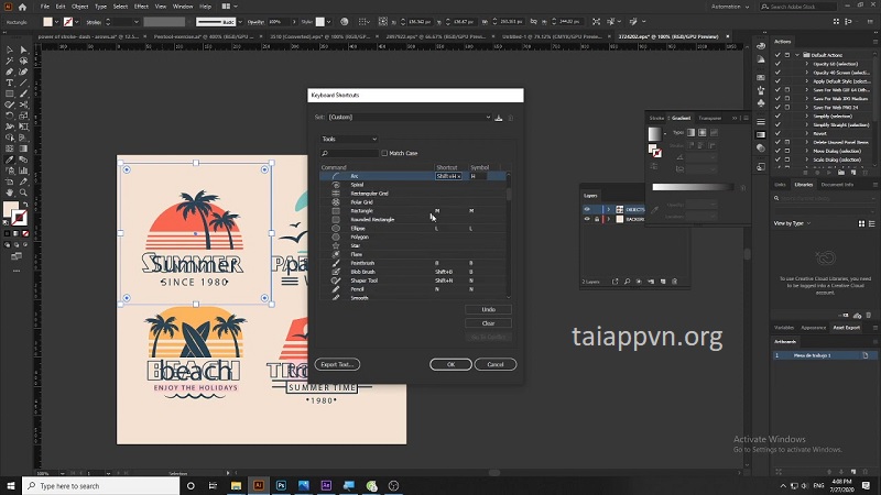 Cài đặt và đổi phím tắt theo ý muốn trên illustrator