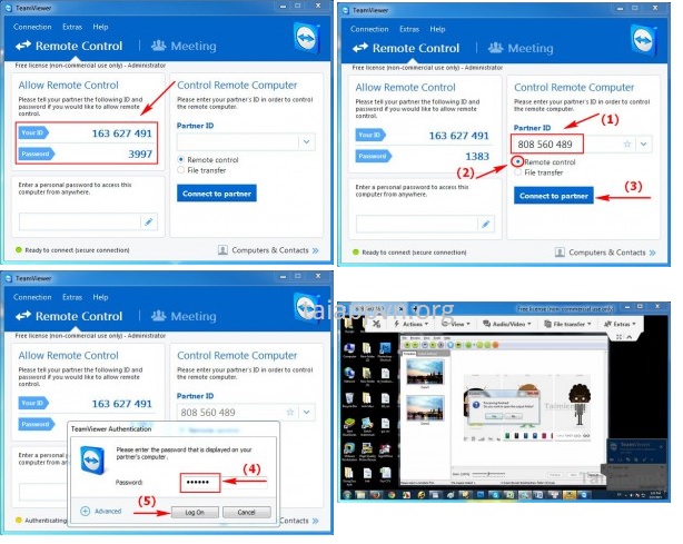 Quy trình kết nối máy tính từ xa bằng TeamViewer