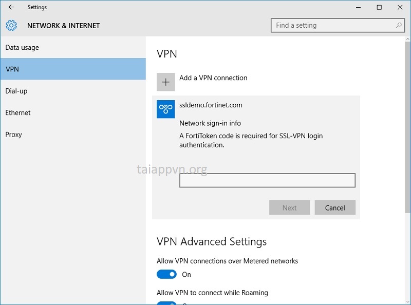 Cách cấu hình FortiClient VPN để kết nối mạng nội bộ