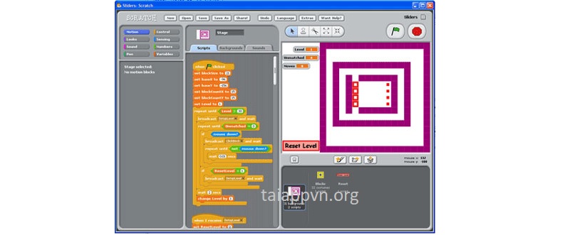 Hướng dẫn đổi giao diện Scratch sang Tiếng Việt