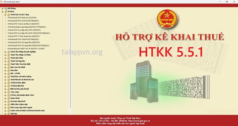 HTKK (Hỗ trợ kê khai) là phần mềm mã vạch được Tổng cục Thuế phát