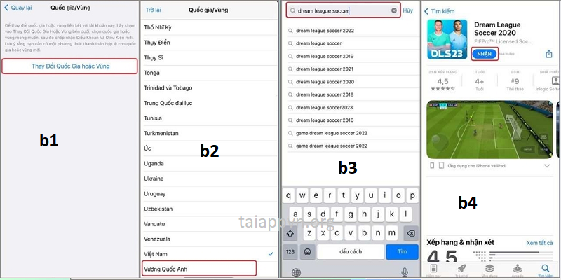 Hướng dẫn tải Dream League Soccer cho iOS bằng chuyển vùng Fake IP