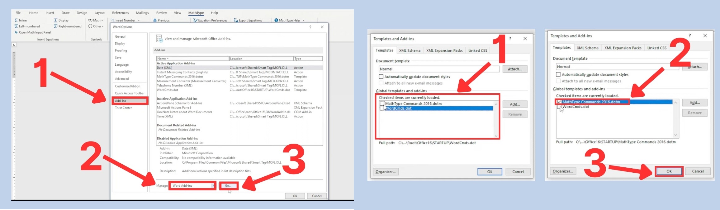 Hướng dẫn cách thêm MathType vào Word