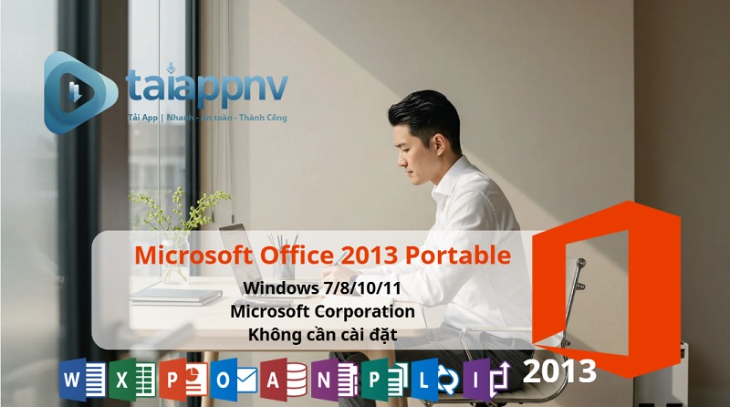 Microsoft Office 2013 Portable Full - giao diện phẳng tối ưu cho cảm ứng và tích hợp sâu với đám mây