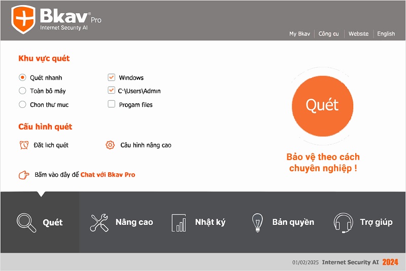 Bkav - phần mềm diệt virus miễn phí tiếng Việt được ưa chuộng