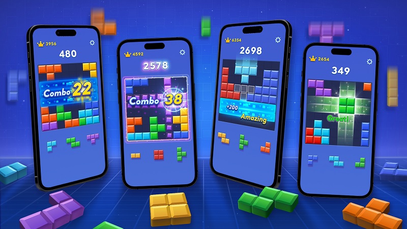 Block blast - game giải đố bàn cờ 8x8