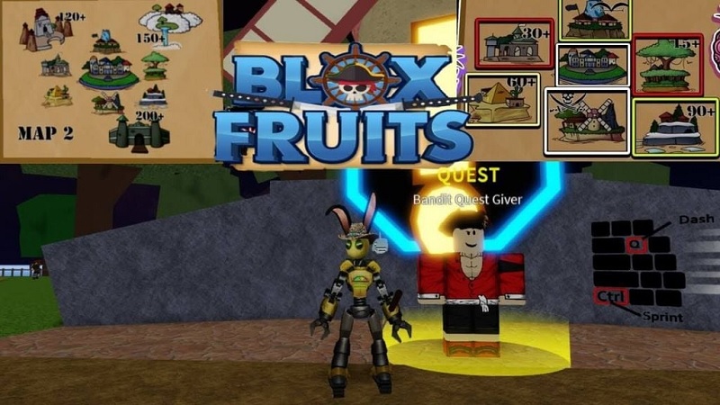Bản hack blox fruit update 29 mới nhất giúp người chơi tự động cày cấp và săn boss