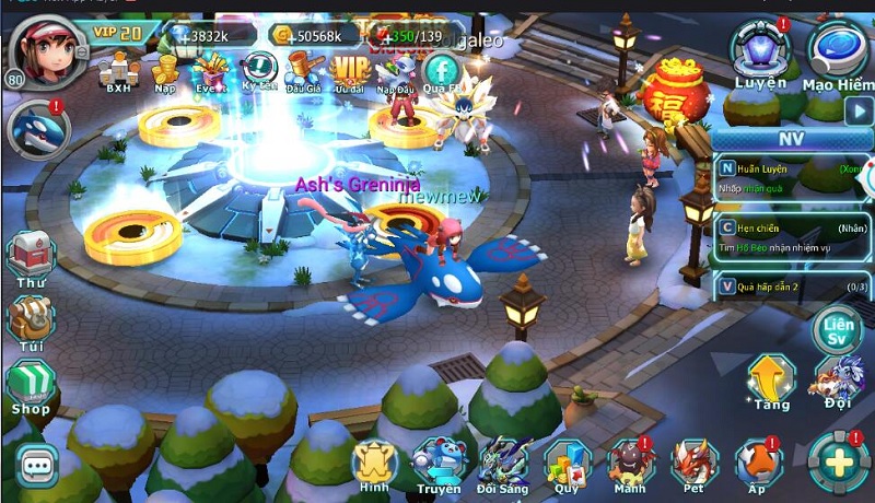 Bản Hack Pokemon Đại Chiến giúp bạn sở hữu trọn bộ sưu tập các loài thú cưng huyền thoại