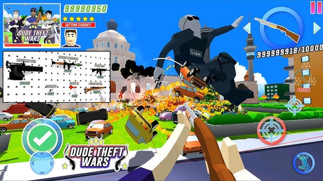 Gameplay Dude Theft Wars hành động thế giới mở vui nhộn